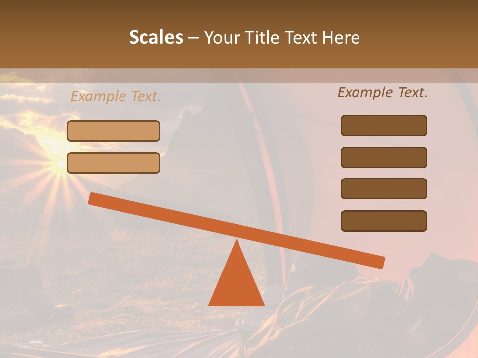 A Tent With The Sun Shining Through It PowerPoint Template