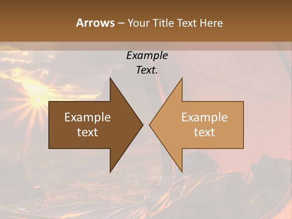 A Tent With The Sun Shining Through It PowerPoint Template
