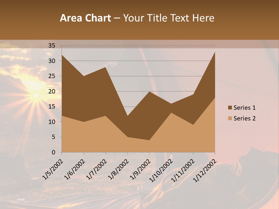 A Tent With The Sun Shining Through It PowerPoint Template