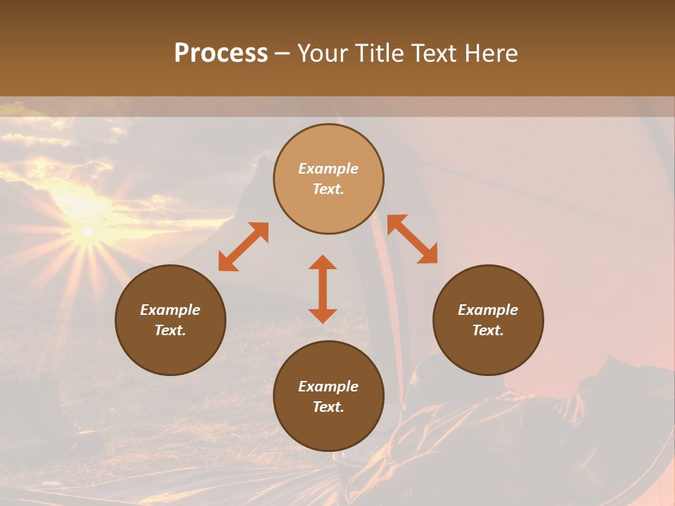 A Tent With The Sun Shining Through It PowerPoint Template