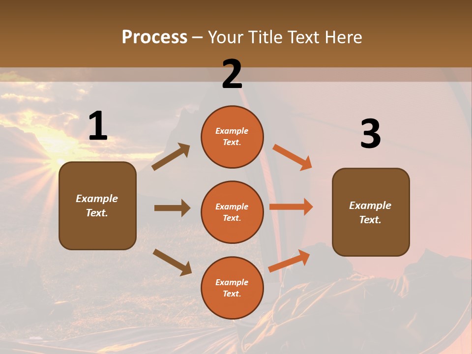 A Tent With The Sun Shining Through It PowerPoint Template
