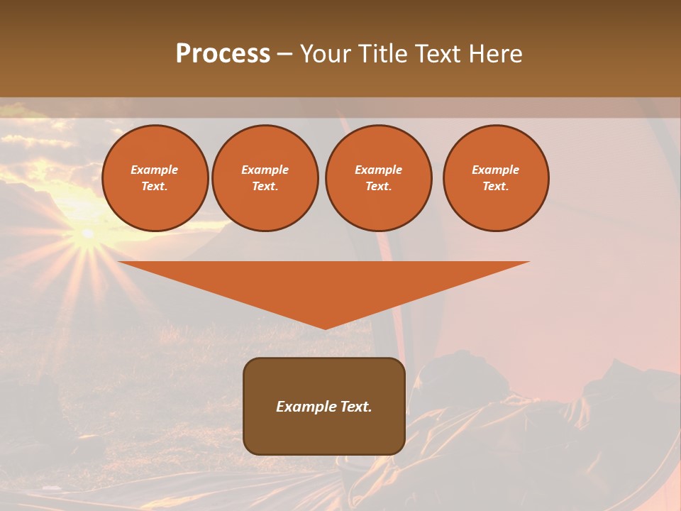 A Tent With The Sun Shining Through It PowerPoint Template