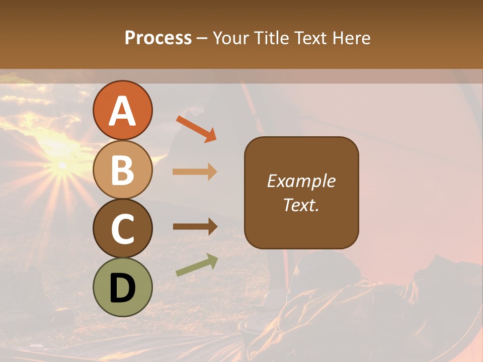 A Tent With The Sun Shining Through It PowerPoint Template