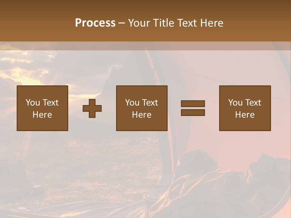 A Tent With The Sun Shining Through It PowerPoint Template
