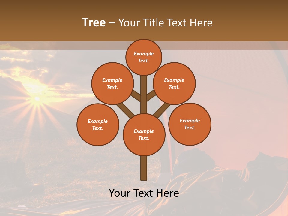 A Tent With The Sun Shining Through It PowerPoint Template