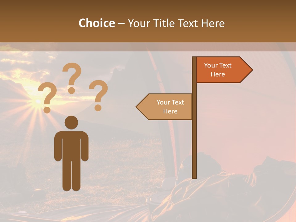 A Tent With The Sun Shining Through It PowerPoint Template
