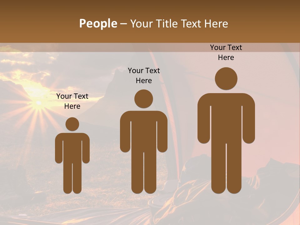 A Tent With The Sun Shining Through It PowerPoint Template