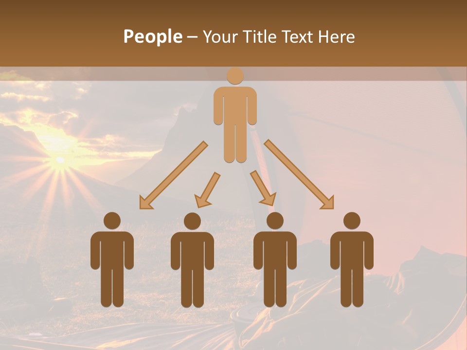 A Tent With The Sun Shining Through It PowerPoint Template