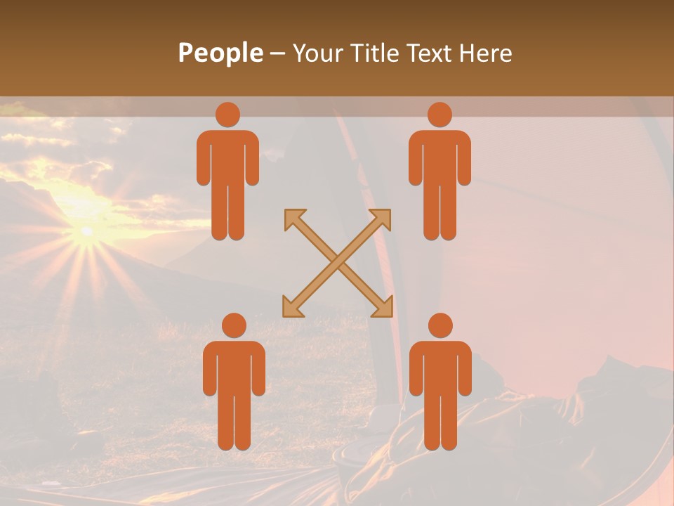 A Tent With The Sun Shining Through It PowerPoint Template