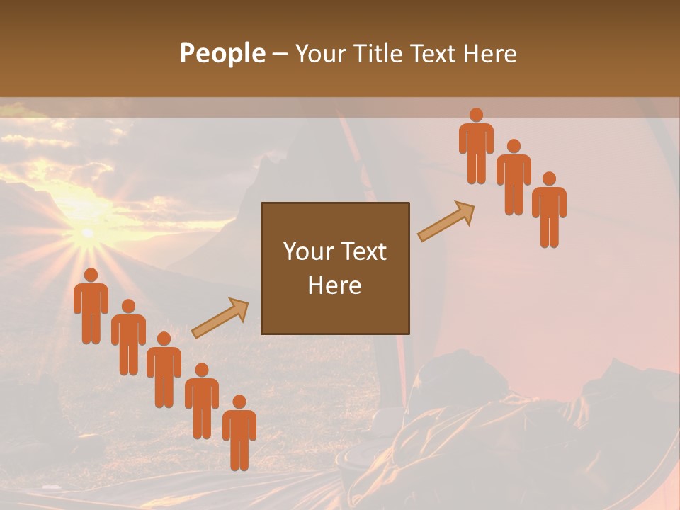 A Tent With The Sun Shining Through It PowerPoint Template