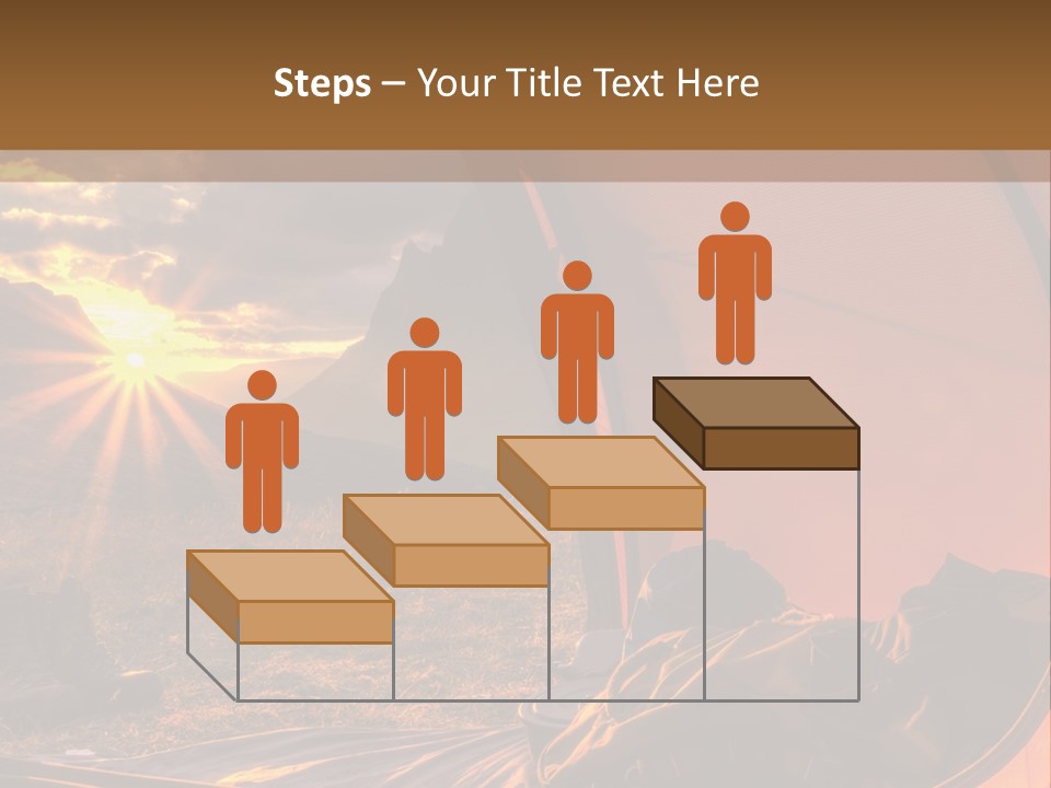 A Tent With The Sun Shining Through It PowerPoint Template