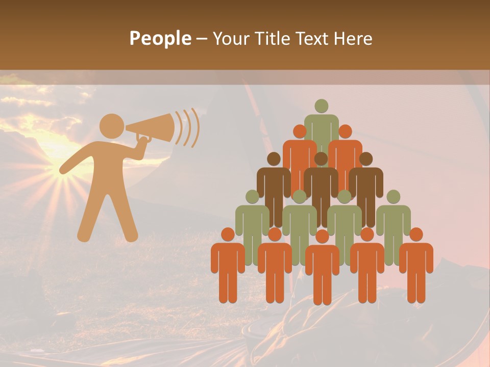 A Tent With The Sun Shining Through It PowerPoint Template