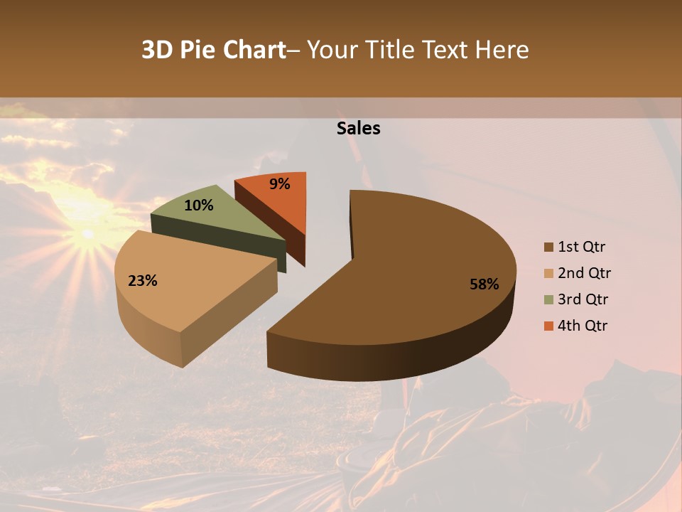 A Tent With The Sun Shining Through It PowerPoint Template