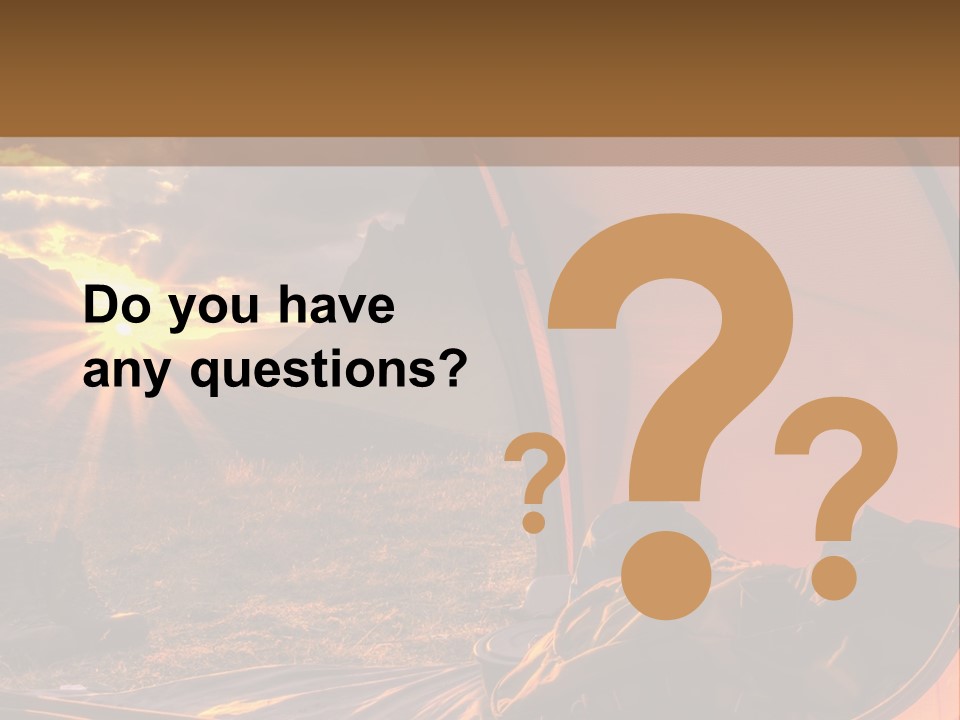 A Tent With The Sun Shining Through It PowerPoint Template