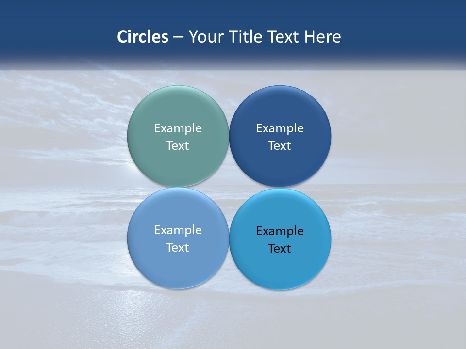 A Dark Blue Ocean With Waves And Clouds In The Background PowerPoint Template