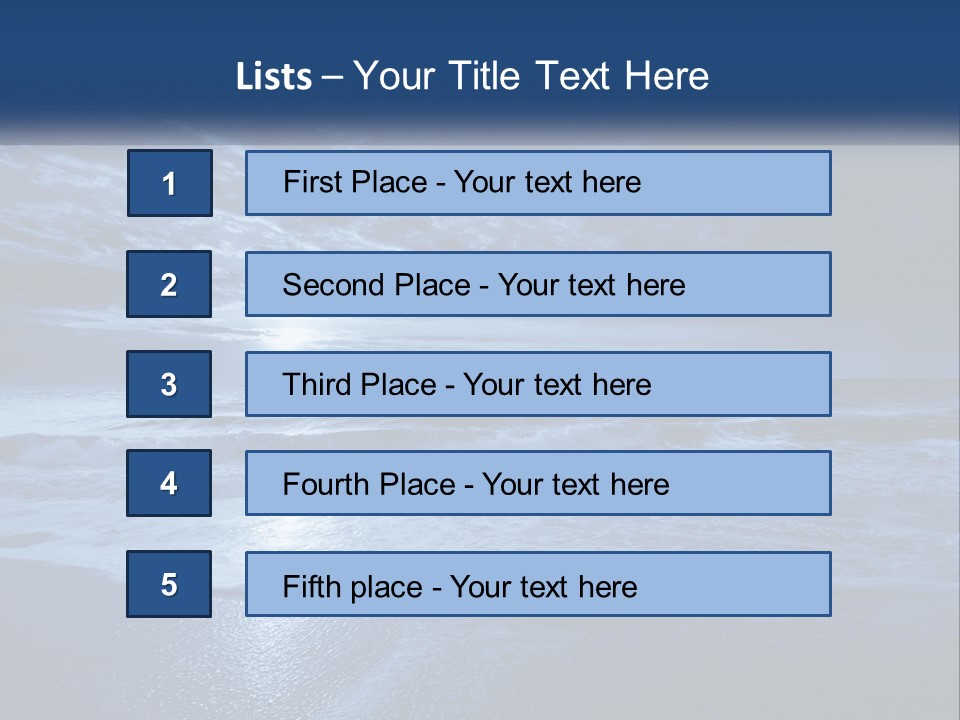 A Dark Blue Ocean With Waves And Clouds In The Background PowerPoint Template