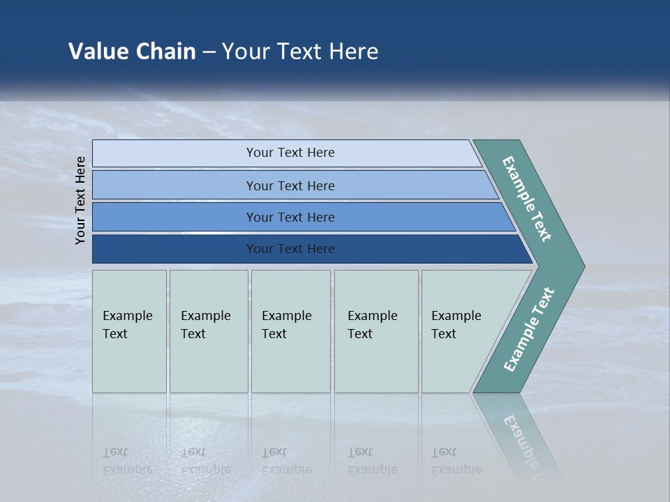 A Dark Blue Ocean With Waves And Clouds In The Background PowerPoint Template