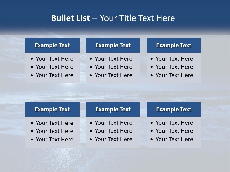 A Dark Blue Ocean With Waves And Clouds In The Background PowerPoint Template