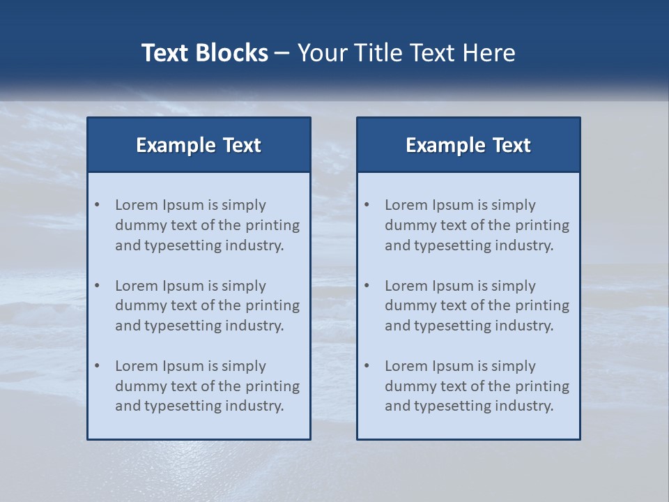 A Dark Blue Ocean With Waves And Clouds In The Background PowerPoint Template