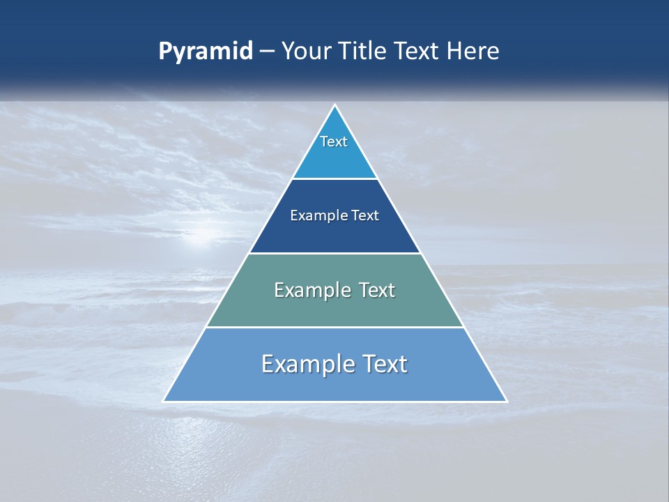 A Dark Blue Ocean With Waves And Clouds In The Background PowerPoint Template