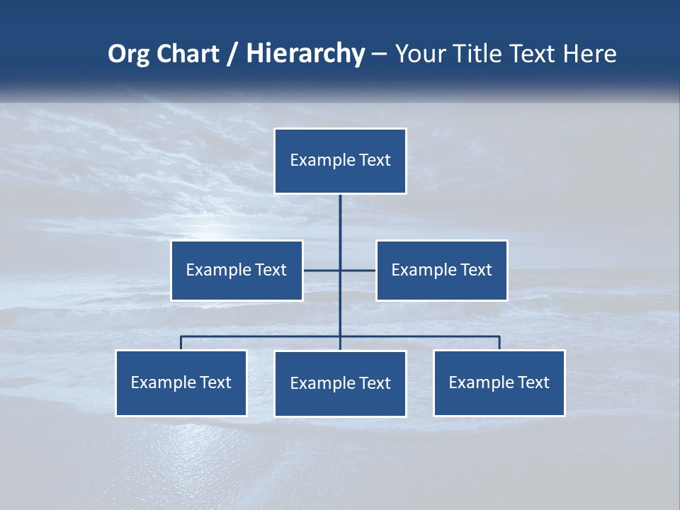 A Dark Blue Ocean With Waves And Clouds In The Background PowerPoint Template