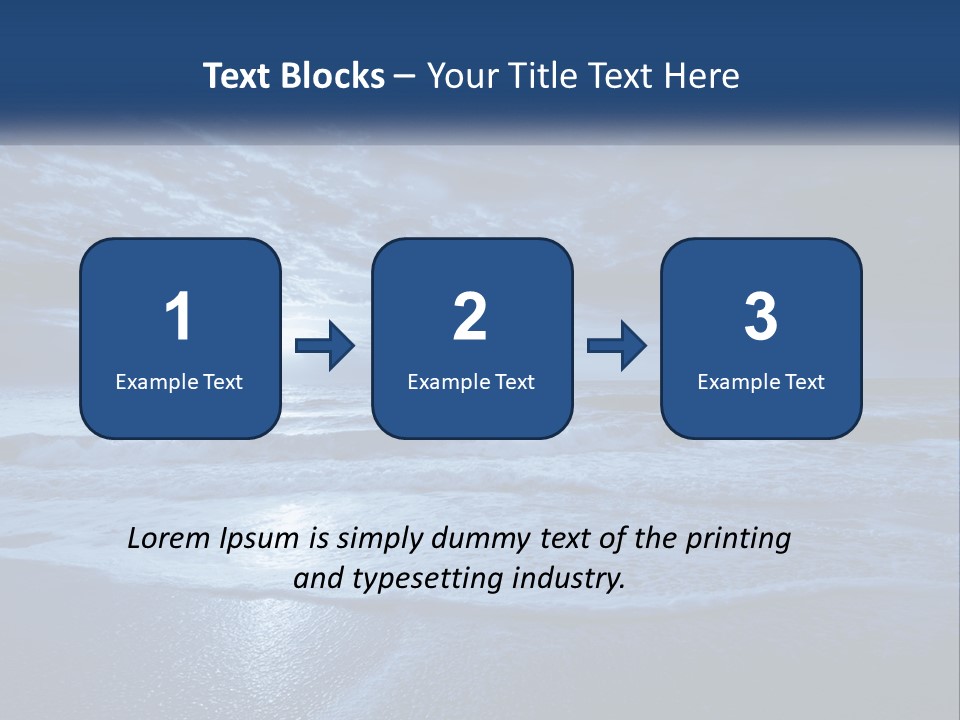 A Dark Blue Ocean With Waves And Clouds In The Background PowerPoint Template