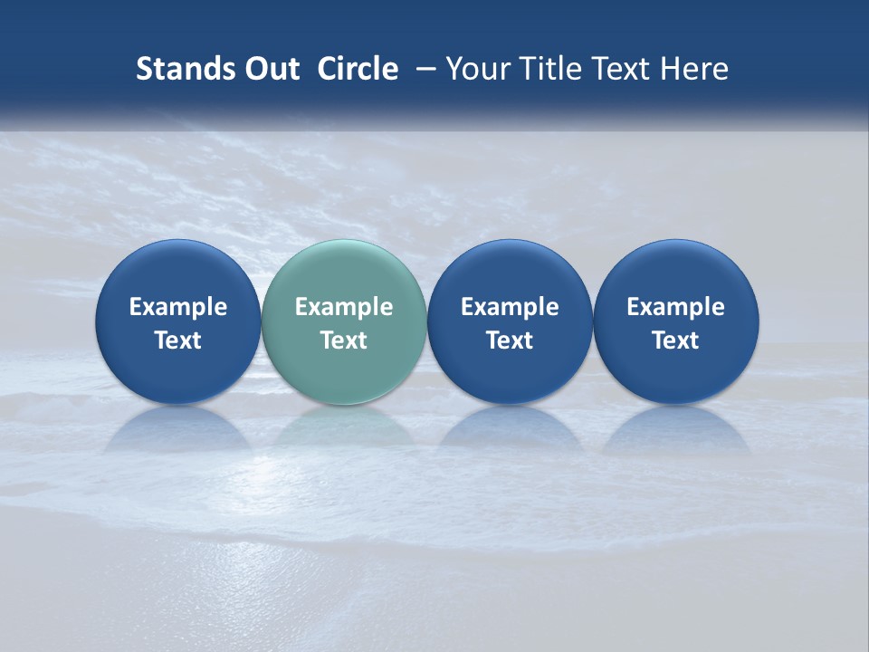 A Dark Blue Ocean With Waves And Clouds In The Background PowerPoint Template