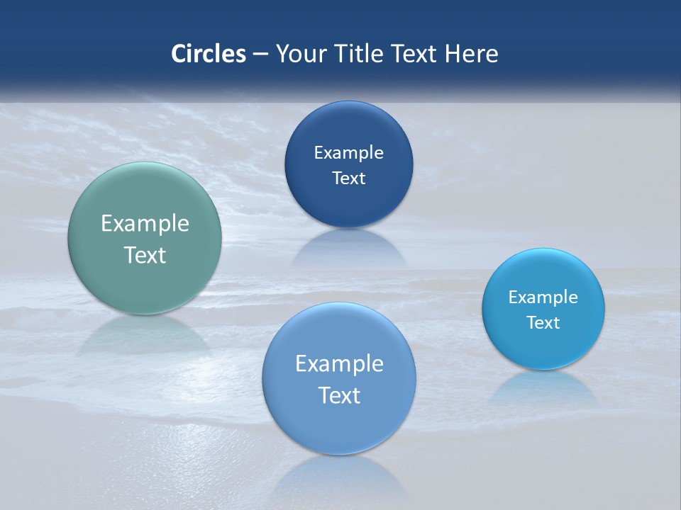 A Dark Blue Ocean With Waves And Clouds In The Background PowerPoint Template