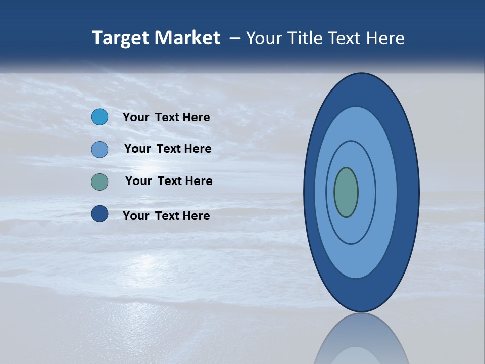 A Dark Blue Ocean With Waves And Clouds In The Background PowerPoint Template