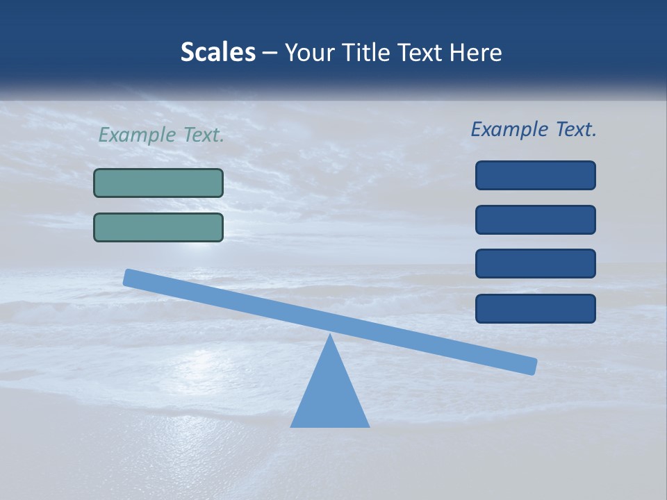 A Dark Blue Ocean With Waves And Clouds In The Background PowerPoint Template