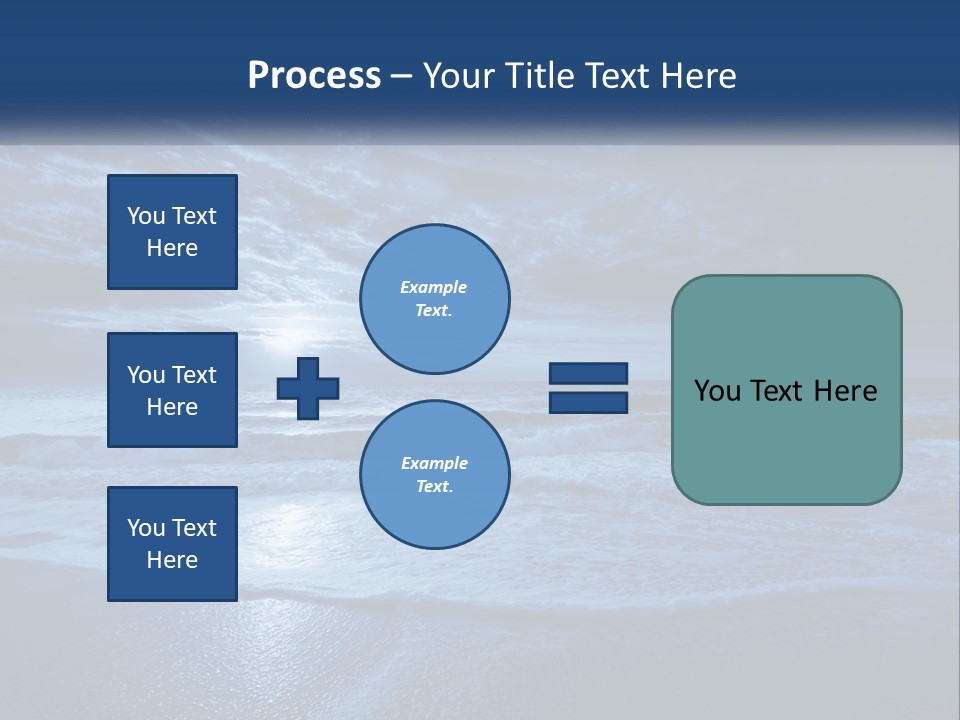 A Dark Blue Ocean With Waves And Clouds In The Background PowerPoint Template