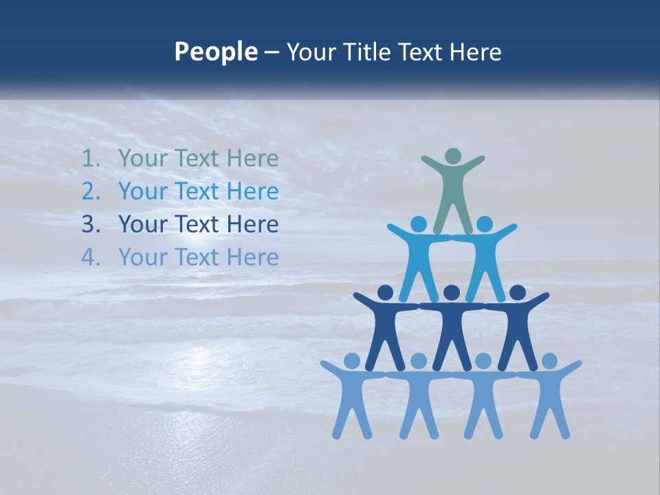 A Dark Blue Ocean With Waves And Clouds In The Background PowerPoint Template