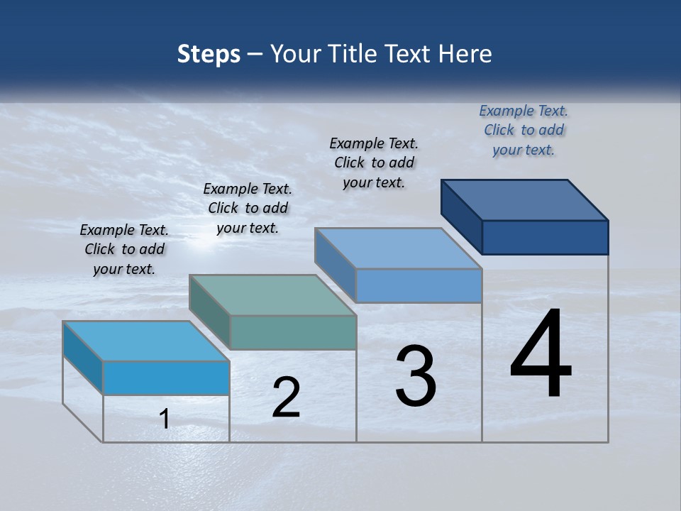 A Dark Blue Ocean With Waves And Clouds In The Background PowerPoint Template