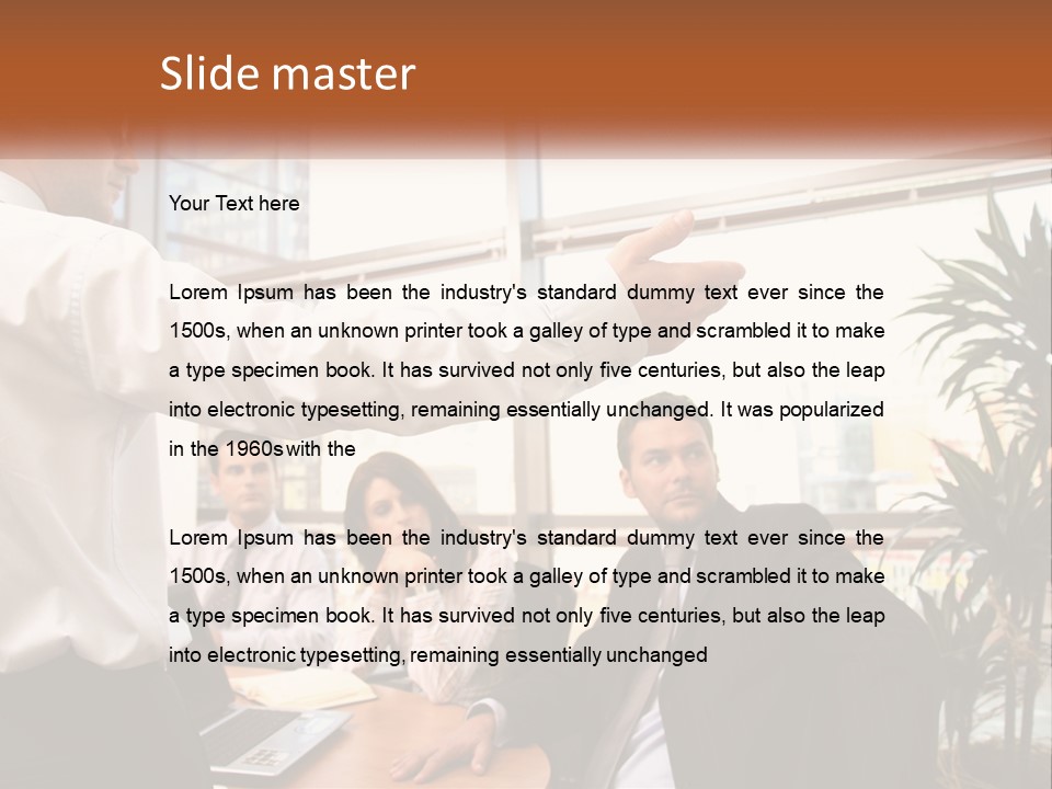 A Man Giving A Presentation To A Group Of People PowerPoint Template