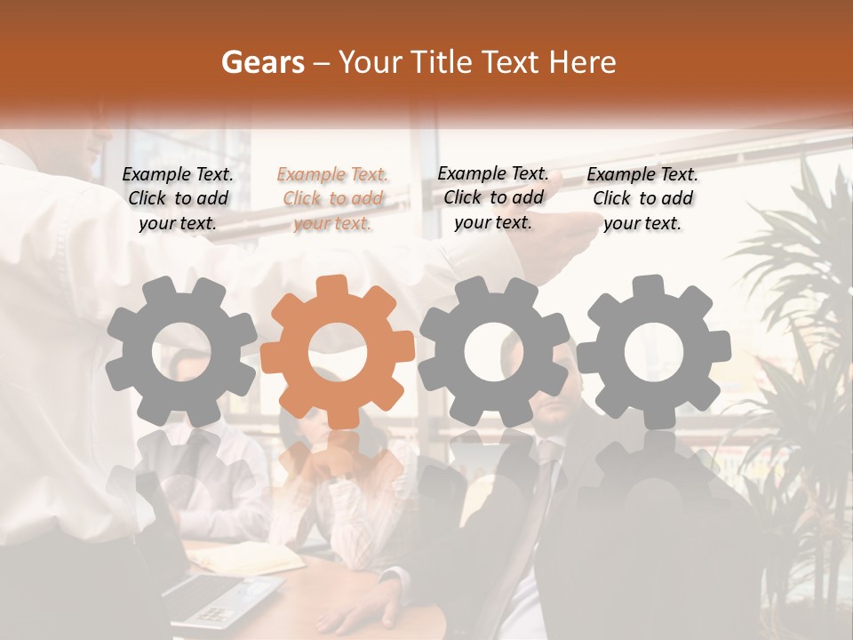 A Man Giving A Presentation To A Group Of People PowerPoint Template