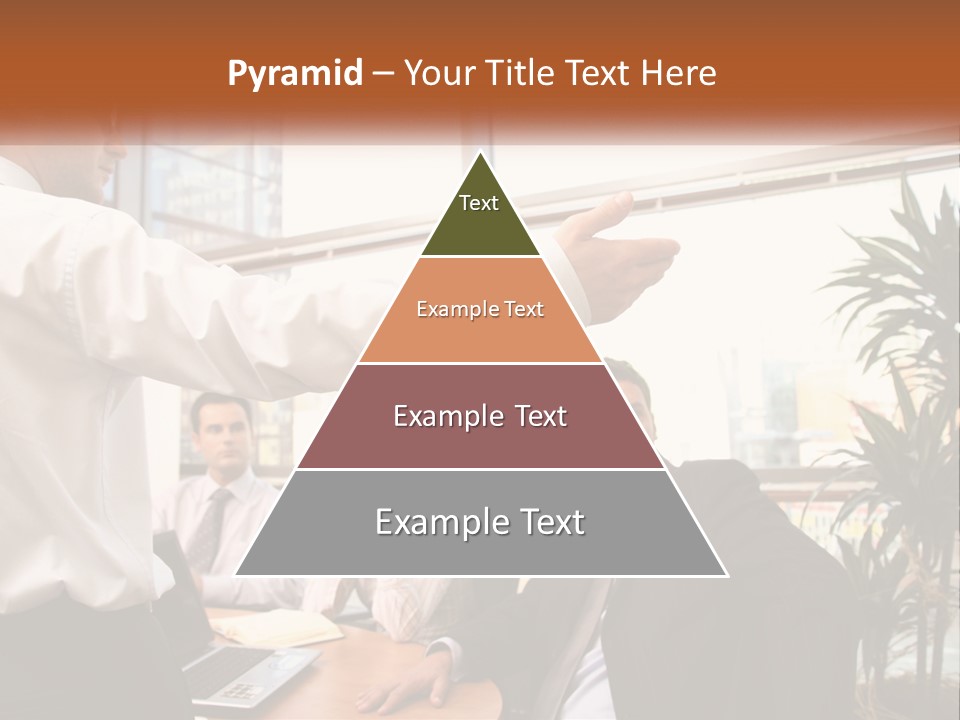 A Man Giving A Presentation To A Group Of People PowerPoint Template