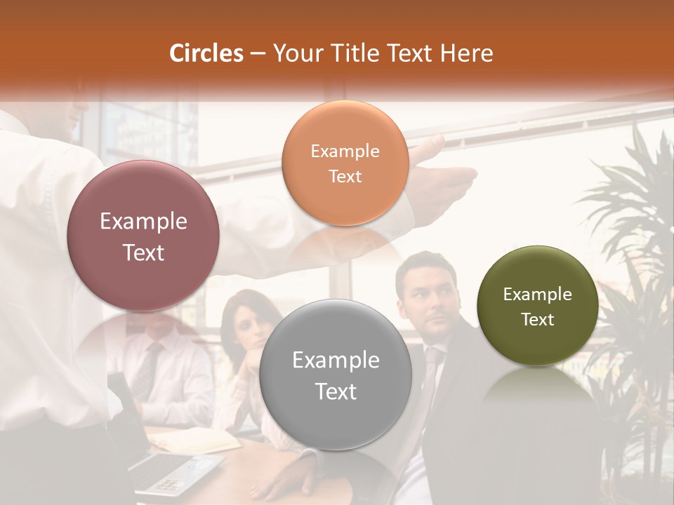 A Man Giving A Presentation To A Group Of People PowerPoint Template