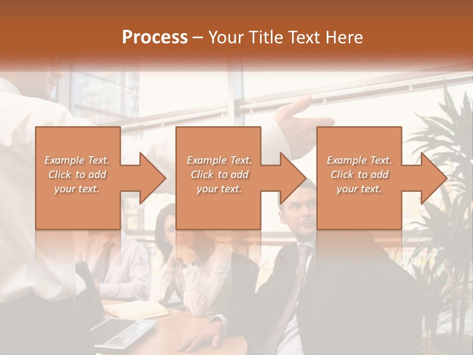A Man Giving A Presentation To A Group Of People PowerPoint Template
