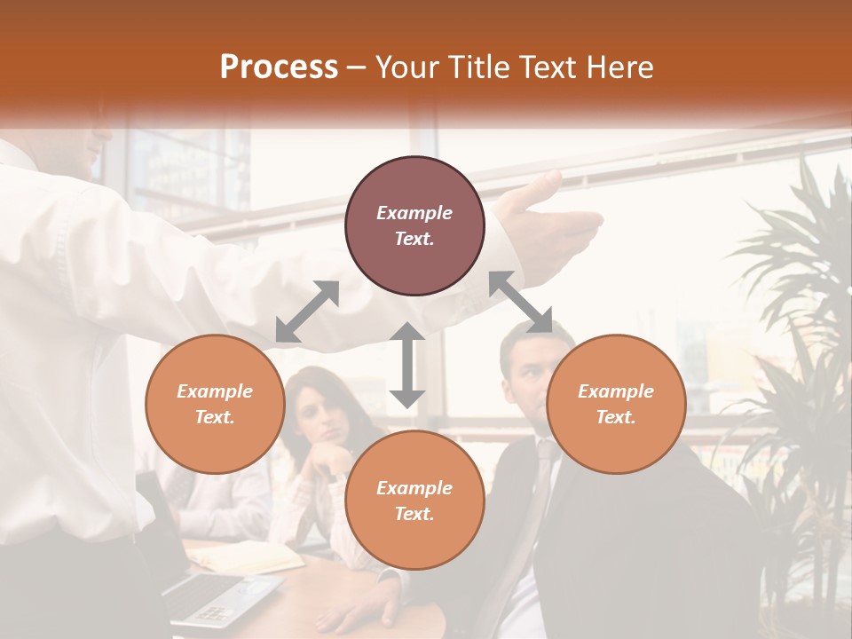 A Man Giving A Presentation To A Group Of People PowerPoint Template