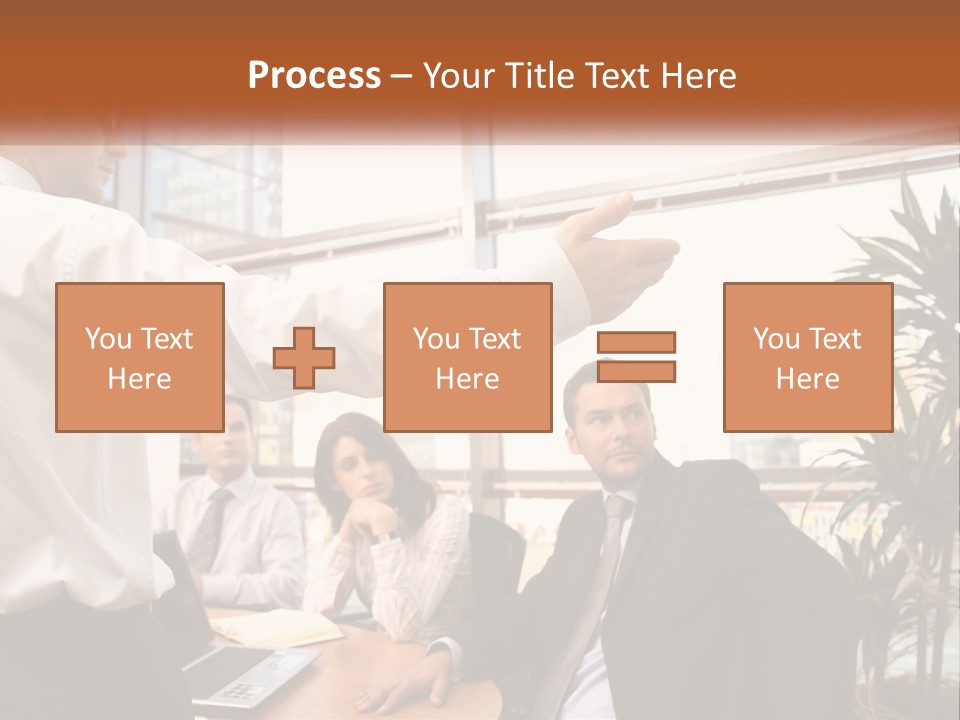 A Man Giving A Presentation To A Group Of People PowerPoint Template
