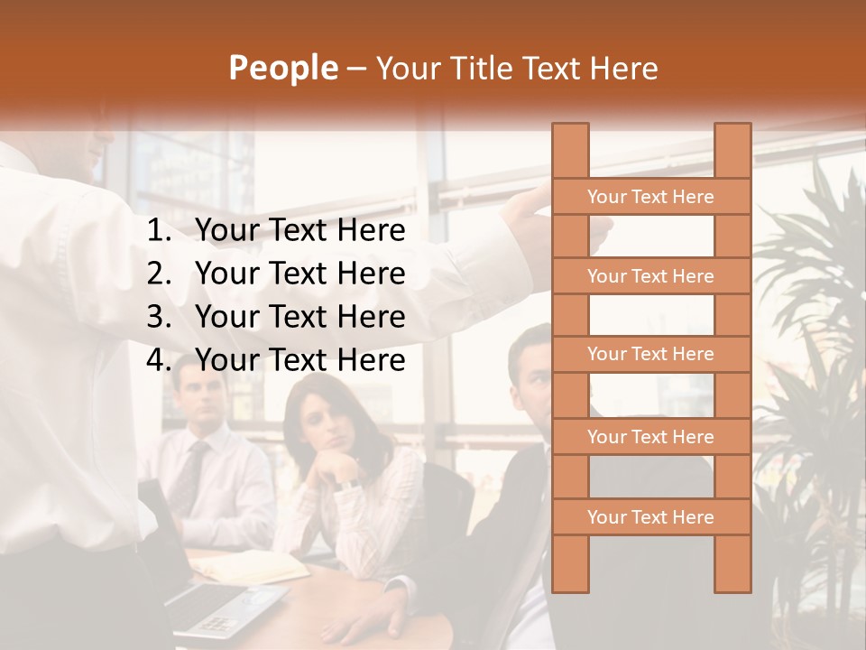 A Man Giving A Presentation To A Group Of People PowerPoint Template