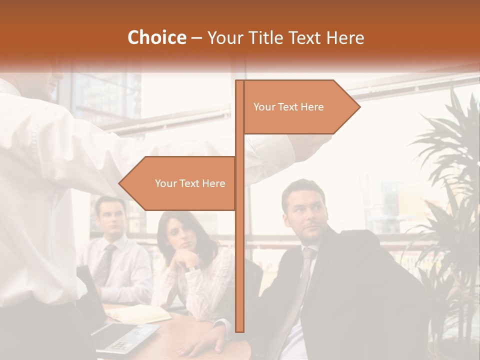 A Man Giving A Presentation To A Group Of People PowerPoint Template