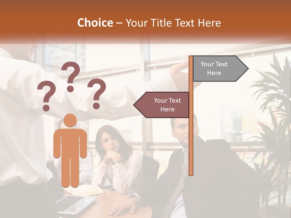 A Man Giving A Presentation To A Group Of People PowerPoint Template