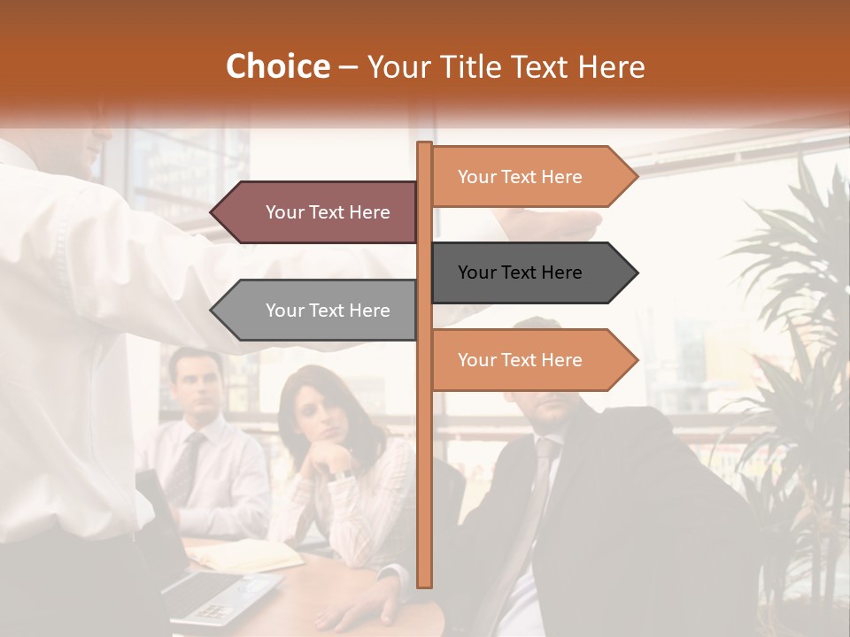 A Man Giving A Presentation To A Group Of People PowerPoint Template