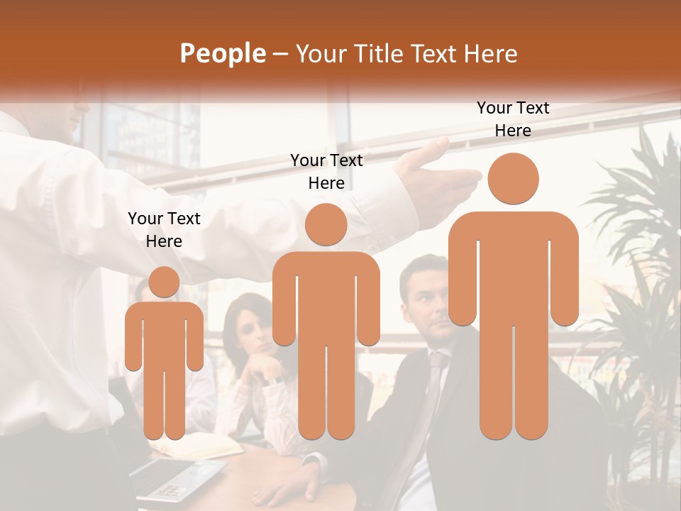 A Man Giving A Presentation To A Group Of People PowerPoint Template