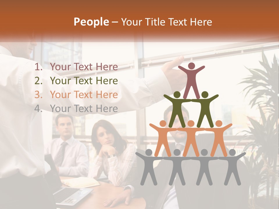 A Man Giving A Presentation To A Group Of People PowerPoint Template