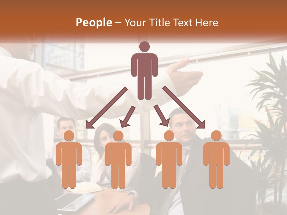 A Man Giving A Presentation To A Group Of People PowerPoint Template