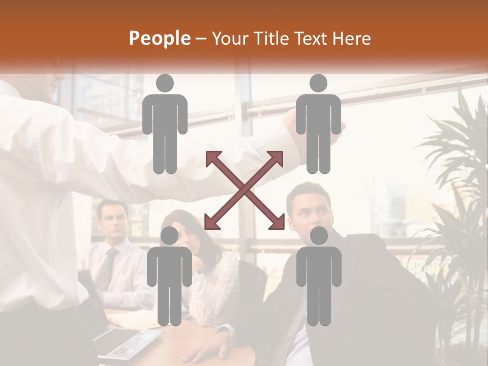 A Man Giving A Presentation To A Group Of People PowerPoint Template