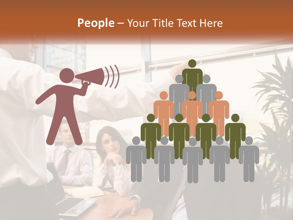 A Man Giving A Presentation To A Group Of People PowerPoint Template