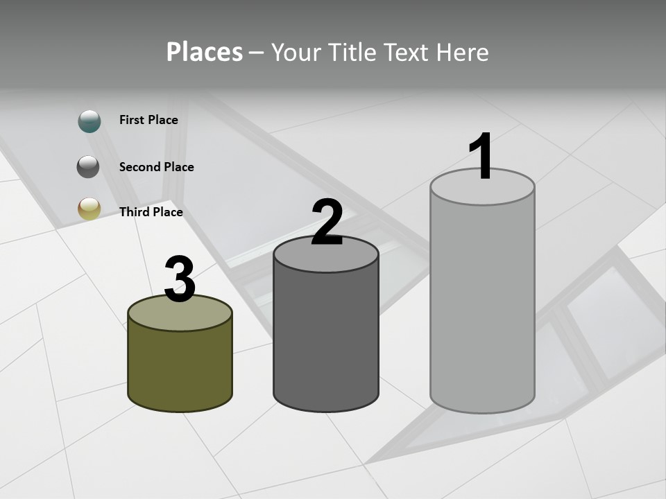 A Modern Building With Windows On The Side Of It PowerPoint Template